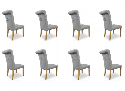 8x Stoelen Stoel Bekleding Ontwerp Lounge Club Zit Leunstel Set Luxe Nieuw